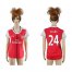 Womens Arsenal #24 Diaby Home Soccer Club Jersey
