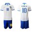 Brazil #10 Neymar Jr White Soccer Country Jersey