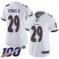 Nike Baltimore Ravens #29 Earl Thomas III White Womens Stitched NFL 100th Season Vapor Limited Jersey