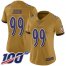 Nike Baltimore Ravens #99 Matthew Judon Gold Womens Stitched NFL Limited Inverted Legend 100th Season Jersey