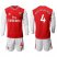 Arsenal #4 Mertesacker Red Home Long Sleeves Soccer Club Jersey