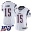 Nike New England Patriots #15 NKeal Harry White Womens Stitched NFL 100th Season Vapor Limited Jersey