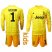 Juventus #1 Szczesny Yellow Goalkeeper Long Sleeves Kid Soccer Club Jersey
