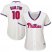 Philadelphia Phillies #10 Darren Daulton Cream Alternate Womens Stitched MLB Jersey