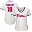 Philadelphia Phillies #10 Darren Daulton Cream Alternate Womens Stitched MLB Jersey