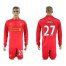 Liverpool #27 Origi Home Long Sleeves Soccer Club Jersey