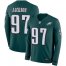 Nike Philadelphia Eagles #97 Malik Jackson Midnight Green Team Color Mens Stitched NFL Limited Therma Long Sleeve Jersey
