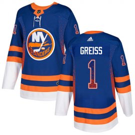 Adidas New York Islanders #1 Thomas Greiss Royal Blue Home Authentic Drift Fashion Stitched NHL Jersey