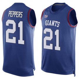 Nike New York Giants #21 Jabrill Peppers Royal Blue Team Color Mens Stitched NFL Limited Tank Top Jersey