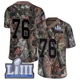 Nike Los Angeles Rams #76 Orlando Pace Camo Super Bowl LIII Bound Mens Stitched NFL Limited Rush Realtree Jersey