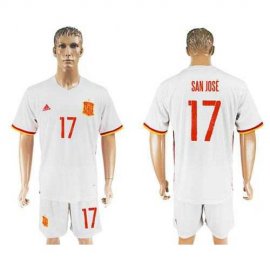 Spain #17 San Jose Away Soccer Country Jersey