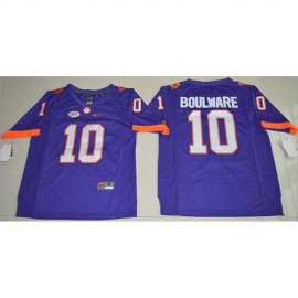 Clemson Tigers #10 Ben Boulware Purple Limited Stitched NCAA Jersey