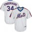 New York Mets #34 Noah Syndergaard White(Blue Strip) Alternate Cool Base Stitched Youth MLB Jersey