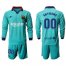 Barcelona Personalized Third Long Sleeves Soccer Club Jersey