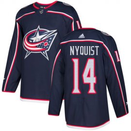 Adidas Columbus Blue Jackets #14 Gustav Nyquist Navy Blue Home Authentic Stitched Youth NHL Jersey