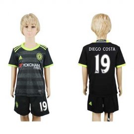 Chelsea #19 Diego Costa Away Kid Soccer Club Jersey