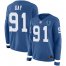 Nike Indianapolis Colts #91 Sheldon Day Royal Blue Team Color Womens Stitched NFL Limited Therma Long Sleeve Jersey