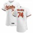 Baltimore Orioles #74 Pat Valaika Mens Nike White Home 2020 Authentic Player MLB Jersey