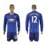 Manchester United #12 Smalling Away Long Sleeves Soccer Club Jersey