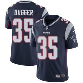 Nike New England Patriots #35 Kyle Dugger Navy Blue Team Color Mens Stitched NFL Vapor Untouchable Limited Jersey