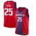 Mens Nike Detroit Pistons #25 Derrick Rose Red NBA Swingman City Edition 2019 20 Jersey