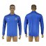 Italy Blank Blue Home Long Sleeves Soccer Country Jersey