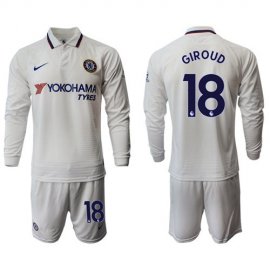 Chelsea #18 Giroud Away Long Sleeves Soccer Club Jersey