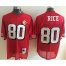 Mitchell and Ness San Francisco 49ers #80 Jerry Rice Red With 50TH 1996 Stitched NFL Jersey