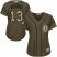 Detroit Tigers #13 Omar Vizquel Green Salute to Service Womens Stitched MLB Jersey