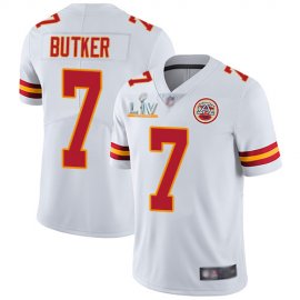 Nike Kansas City Chiefs #7 Harrison Butker White Mens Super Bowl LV Bound Stitched NFL Vapor Untouchable Limited Jersey