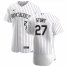 Colorado Rockies #27 Trevor Story Mens Nike White Home 2020 Authentic Player MLB Jersey