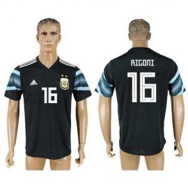 Argentina #16 Rigoni Away Soccer Country Jersey