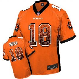 Nike Cincinnati Bengals #18 A.J. Green Orange Alternate Mens Stitched NFL Elite Drift Fashion Jersey