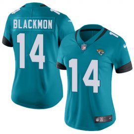 Nike Jacksonville Jaguars #14 Justin Blackmon Teal Green Alternate Womens Stitched NFL Vapor Untouchable Limited Jersey