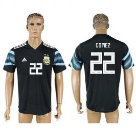 Argentina #22 Gomez Away Soccer Country Jersey