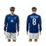 Italy #8 Marchisio Blue Home Long Sleeves Soccer Country Jersey