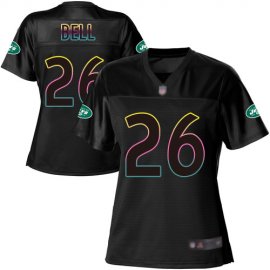 Nike New York Jets #26 LeVeon Bell Black Womens NFL Fashion Game Jersey
