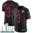 Nike San Francisco 49ers #3 C.J. Beathard Black Super Bowl LIV 2020 Alternate Mens Stitched NFL Vapor Untouchable Limited Jersey