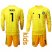 Germany #1 Neuer Yellow Goalkeeper Long Sleeves Kid Soccer Country Jersey
