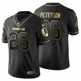 Washington Football Team #26 Adrian Peterson Mens Nike Black Golden Limited NFL 100 Jersey