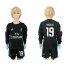Real Madrid #19 Modric Sec Away Long Sleeves Kid Soccer Club Jersey