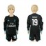 Real Madrid #19 Modric Sec Away Long Sleeves Kid Soccer Club Jersey