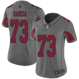 Nike Arizona Cardinals #73 Max Garcia Silver Womens Stitched NFL Limited Inverted Legend Jersey