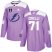 Adidas Tampa Bay Lightning #71 Anthony Cirelli Purple Authentic 2022 Stanley Cup Final Patch Fights Cancer Stitched NHL Jersey Mens