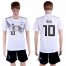 Germany #10 Ozil White Home Soccer Country Jersey