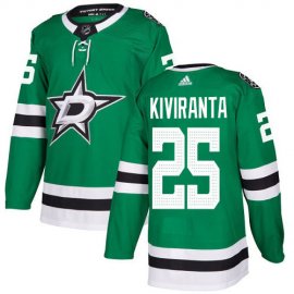 Adidas Dallas Stars #25 Joel Kiviranta Green Home Authentic Youth Stitched NHL Jersey
