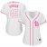 St.Louis Cardinals #45 Bob Gibson White/Pink Fashion Womens Stitched MLB Jersey