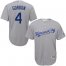 Kansas City Royals #4 Alex Gordon Grey Cool Base Stitched Youth MLB Jersey
