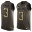 Nike Carolina Panthers #3 Will Grier Green Mens Stitched NFL Limited Salute To Service Tank Top Jersey
