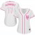 New York Mets #17 Keith Hernandez White/Pink Fashion Womens Stitched MLB Jersey